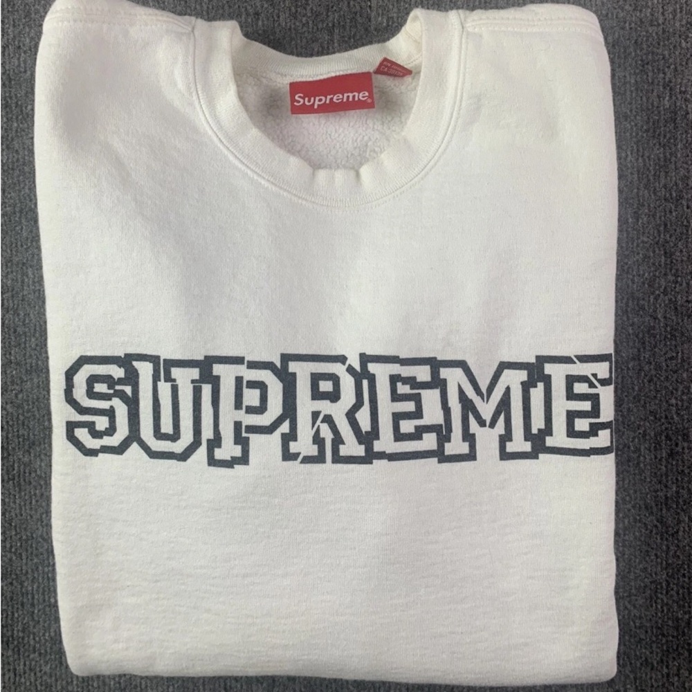 SUPREME Mens Made In Canada Long Sleeve Crew Neck Cotton Sweatshirt Size M